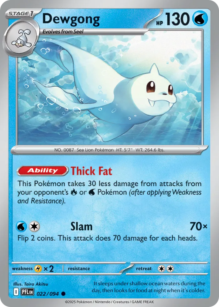 Dewgong #22 Phantasmal Flames Pokemon card