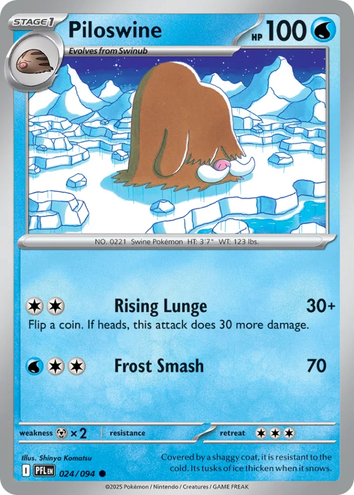 Piloswine #24 Phantasmal Flames Pokemon card