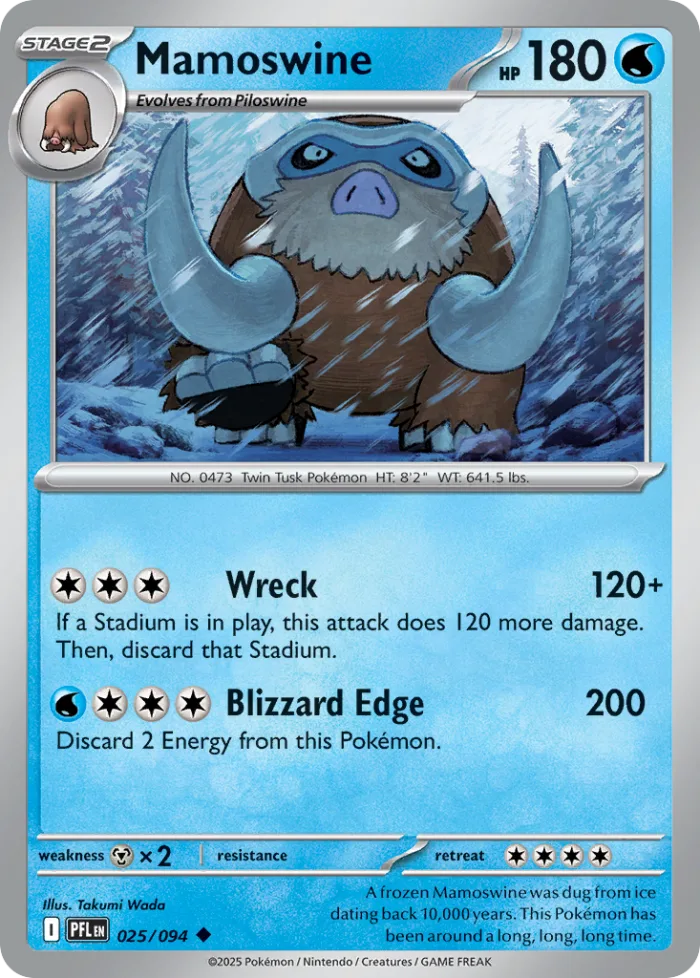 Mamoswine #25 Phantasmal Flames Pokemon card