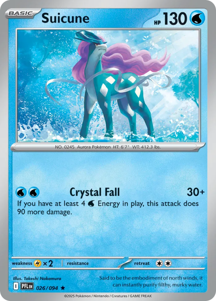 Suicune #26 Phantasmal Flames Pokemon card