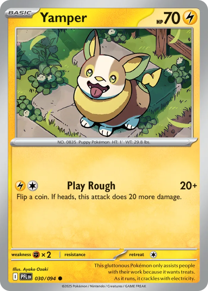 Yamper #30 Phantasmal Flames Pokemon card