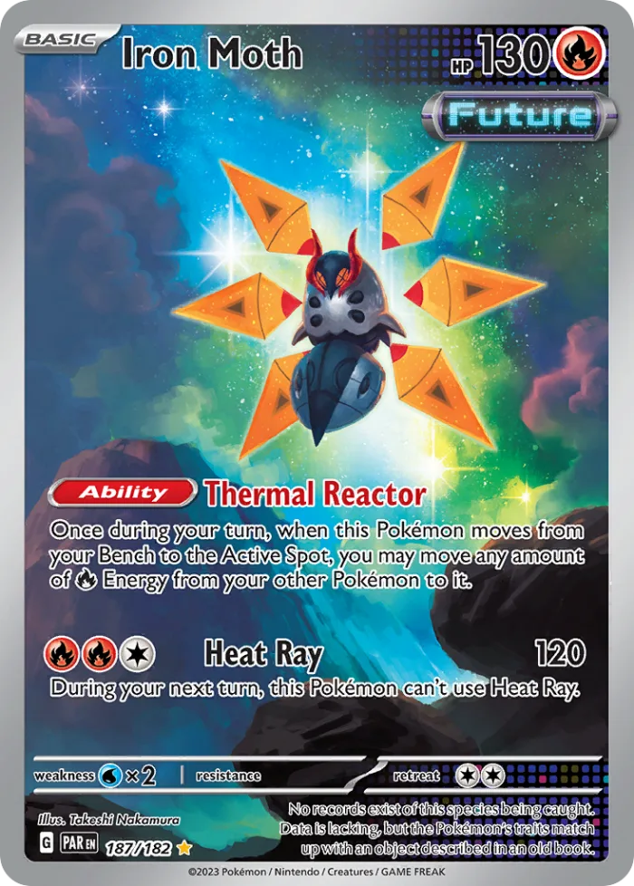 Iron Moth #187 Paradox Rift Pokemon card