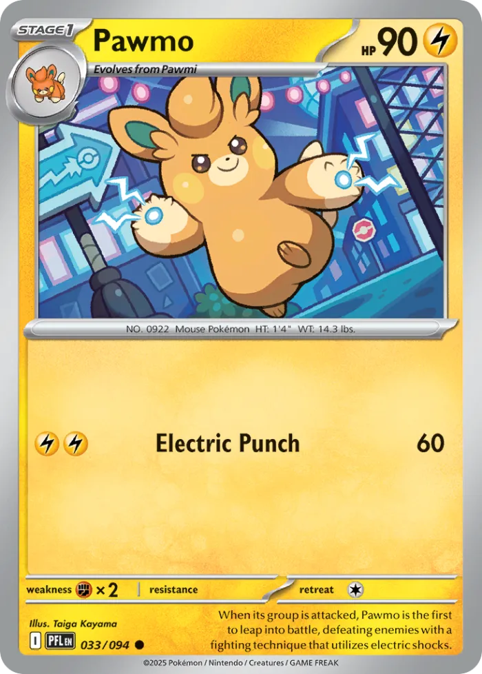 Pawmo #33 Phantasmal Flames Pokemon card
