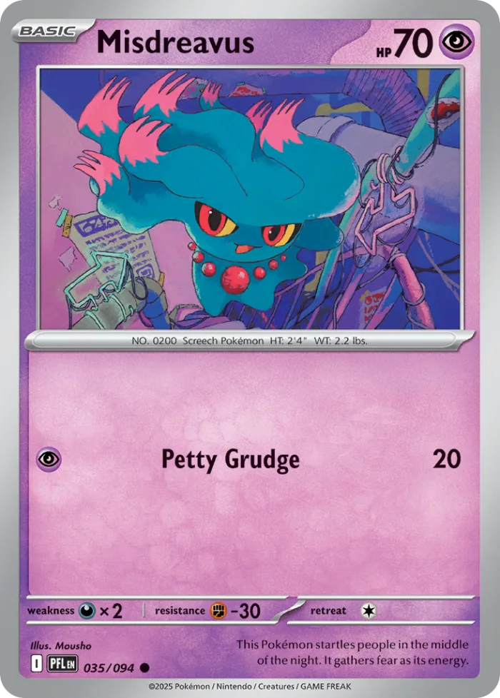 Misdreavus #35 Phantasmal Flames Pokemon card