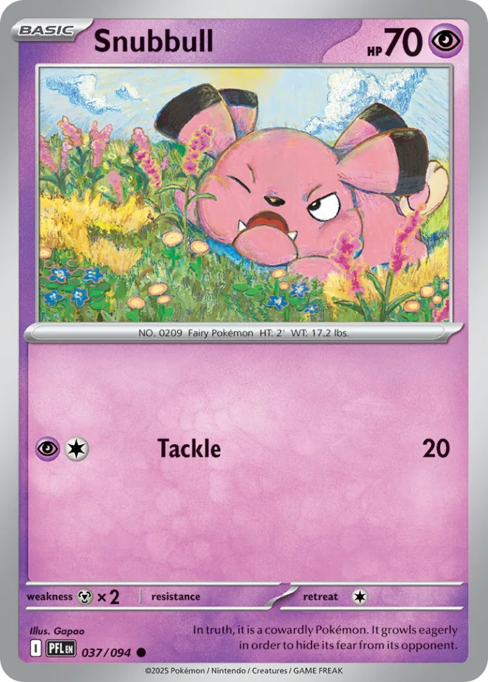 Snubbull #37 Phantasmal Flames Pokemon card