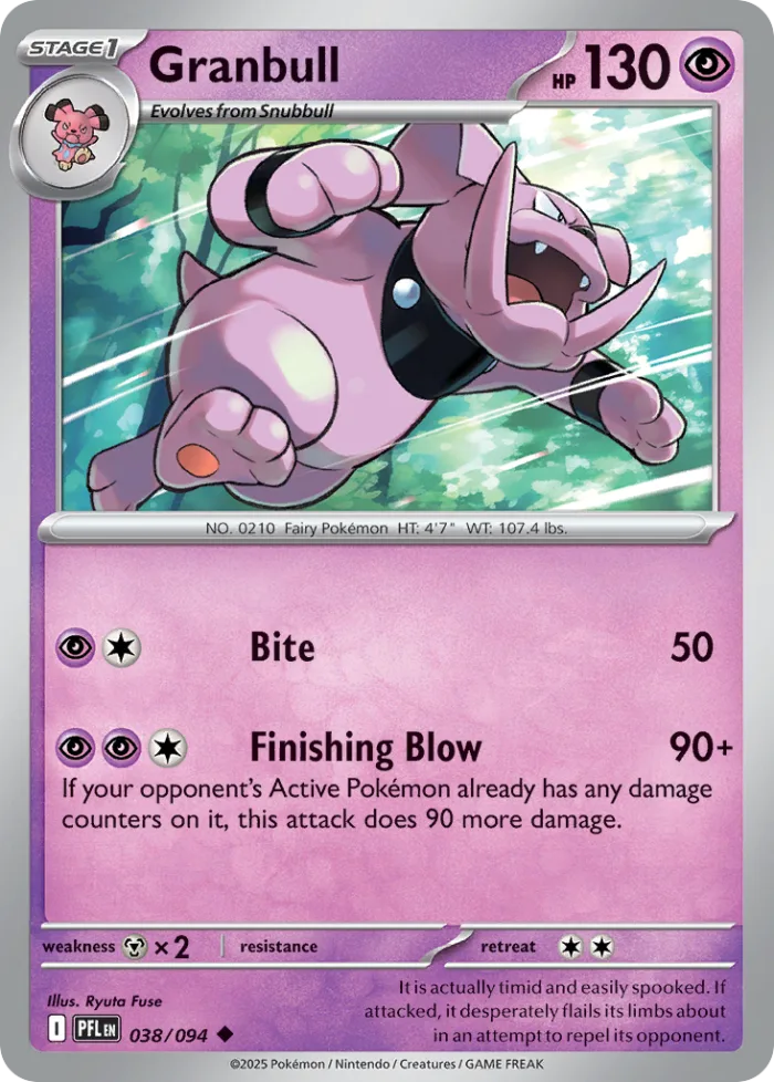 Granbull #38 Phantasmal Flames Pokemon card