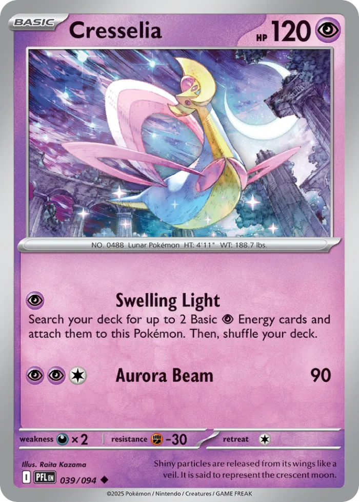 Cresselia #39 Phantasmal Flames Pokemon card