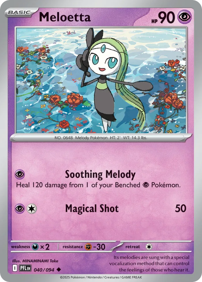 Meloetta #40 Phantasmal Flames Pokemon card