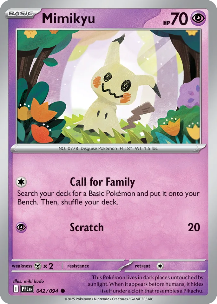 Mimikyu #42 Phantasmal Flames Pokemon card