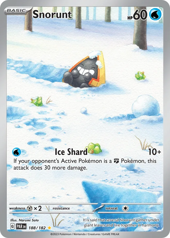 Snorunt #188 Paradox Rift Pokemon card