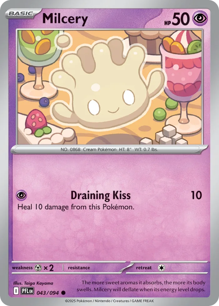 Milcery #43 Phantasmal Flames Pokemon card