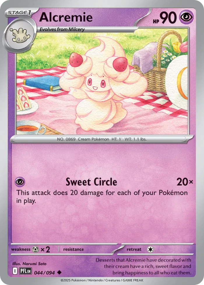 Alcremie #44 Phantasmal Flames Pokemon card