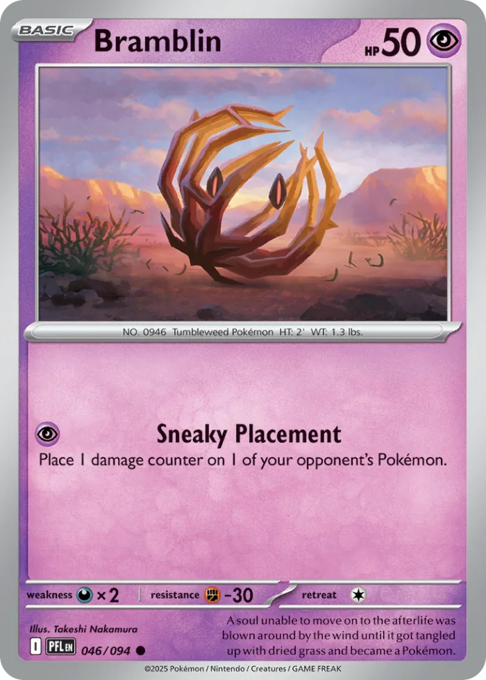 Bramblin #46 Phantasmal Flames Pokemon card