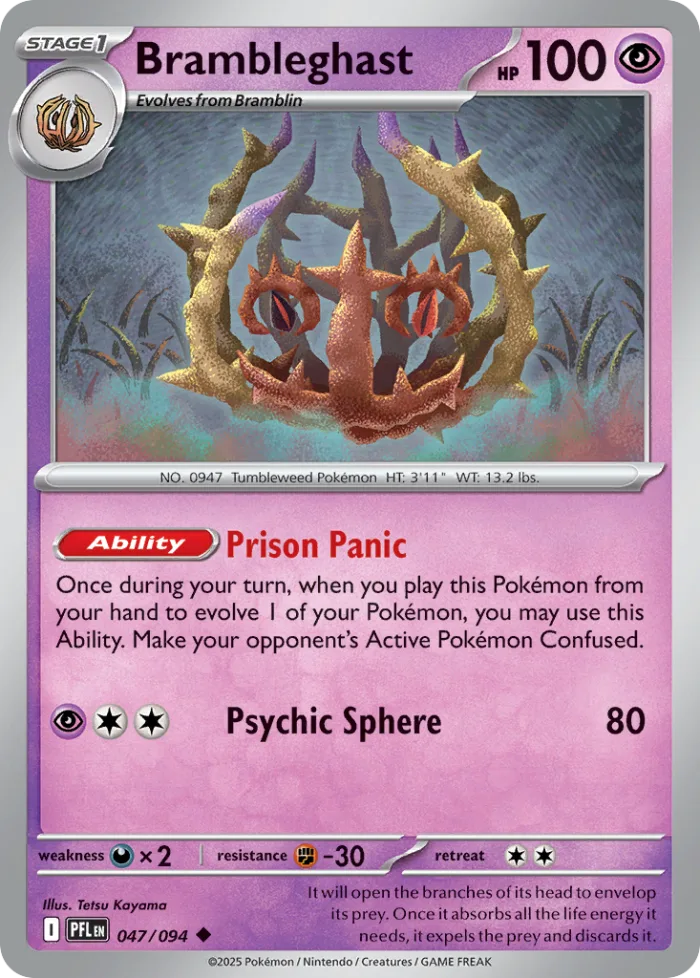 Brambleghast #47 Phantasmal Flames Pokemon card