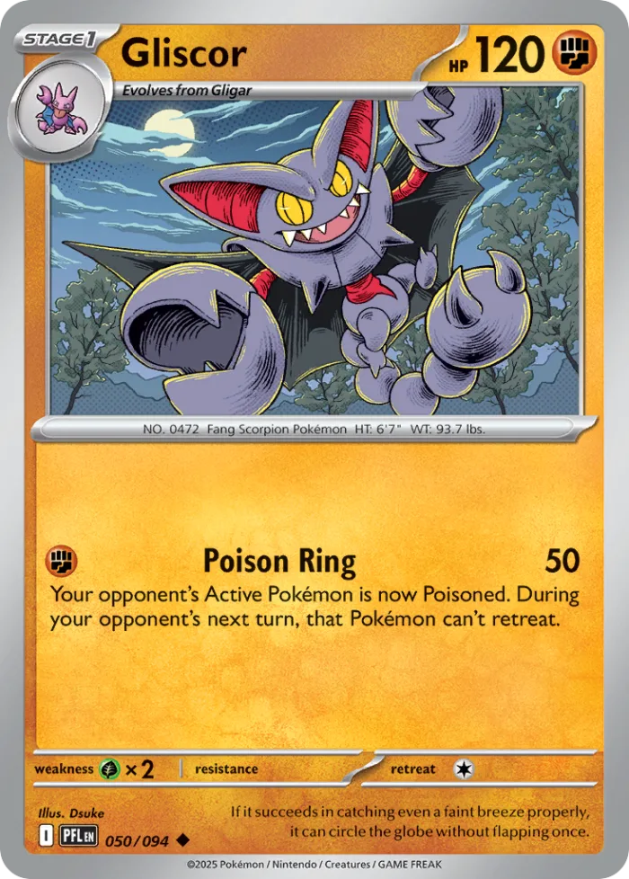 Gliscor #50 Phantasmal Flames Pokemon card