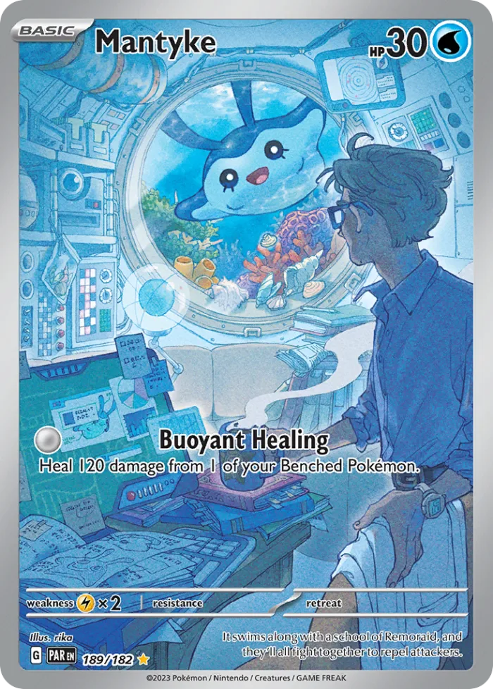 Mantyke #189 Paradox Rift Pokemon card