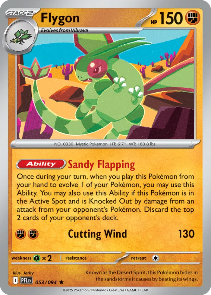 Flygon #53 Phantasmal Flames Pokemon card