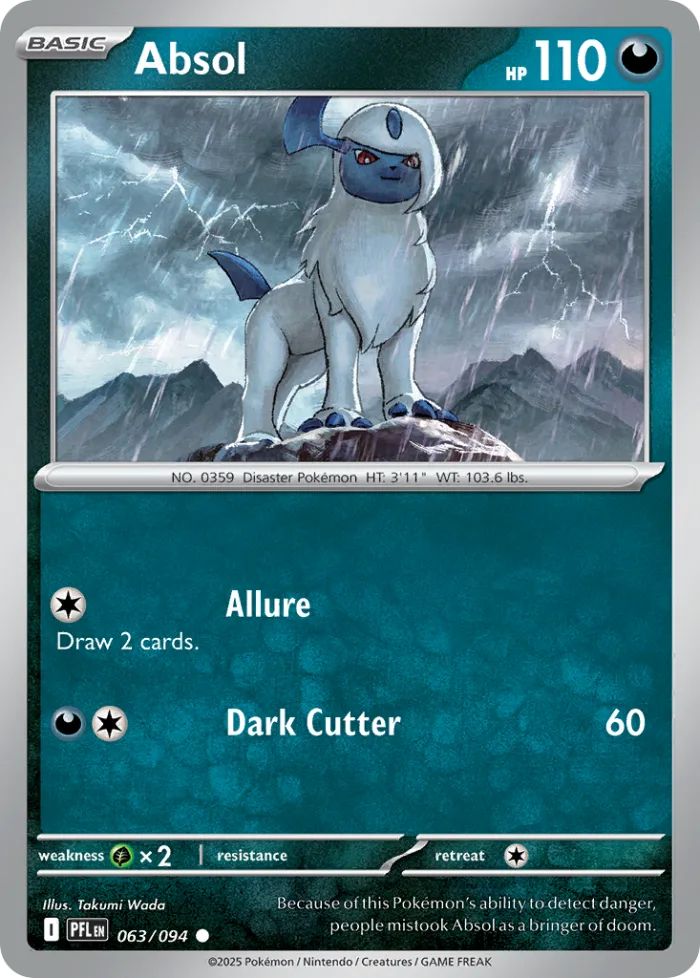 Absol #63 Phantasmal Flames Pokemon card