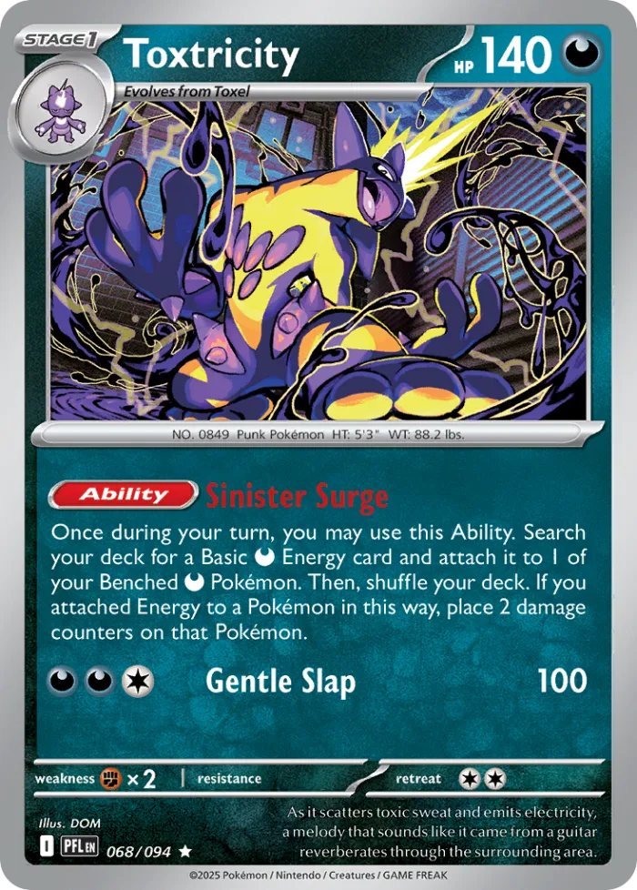 Toxtricity #68 Phantasmal Flames Pokemon card