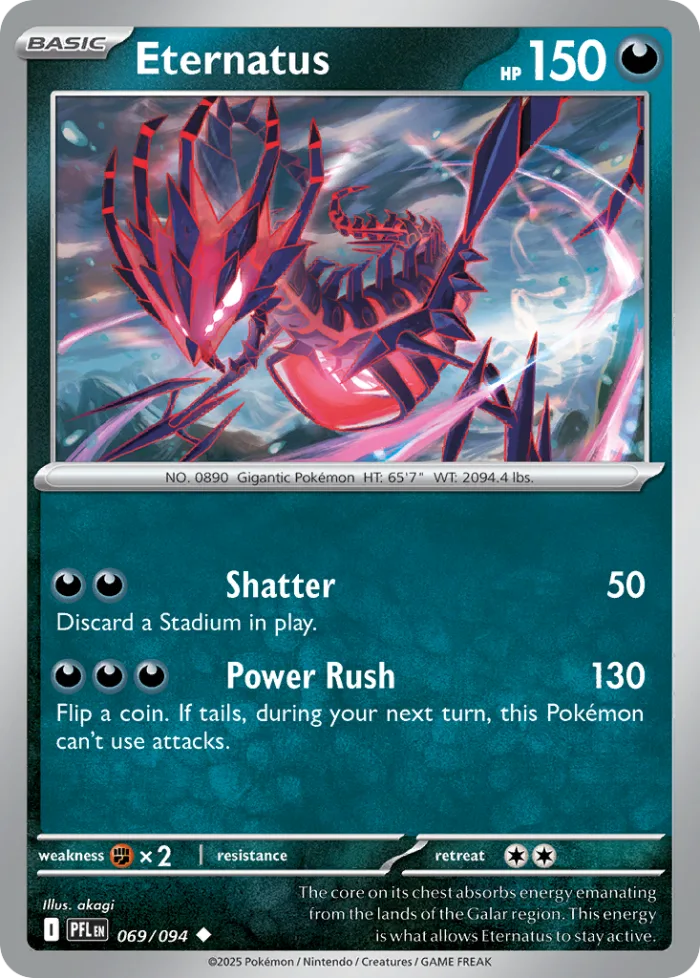 Eternatus #69 Phantasmal Flames Pokemon card