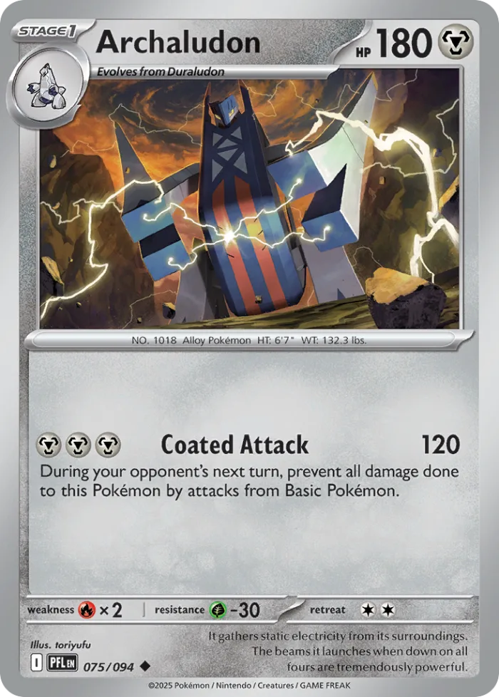 Archaludon #75 Phantasmal Flames Pokemon card