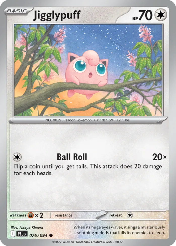Jigglypuff #76 Phantasmal Flames Pokemon card