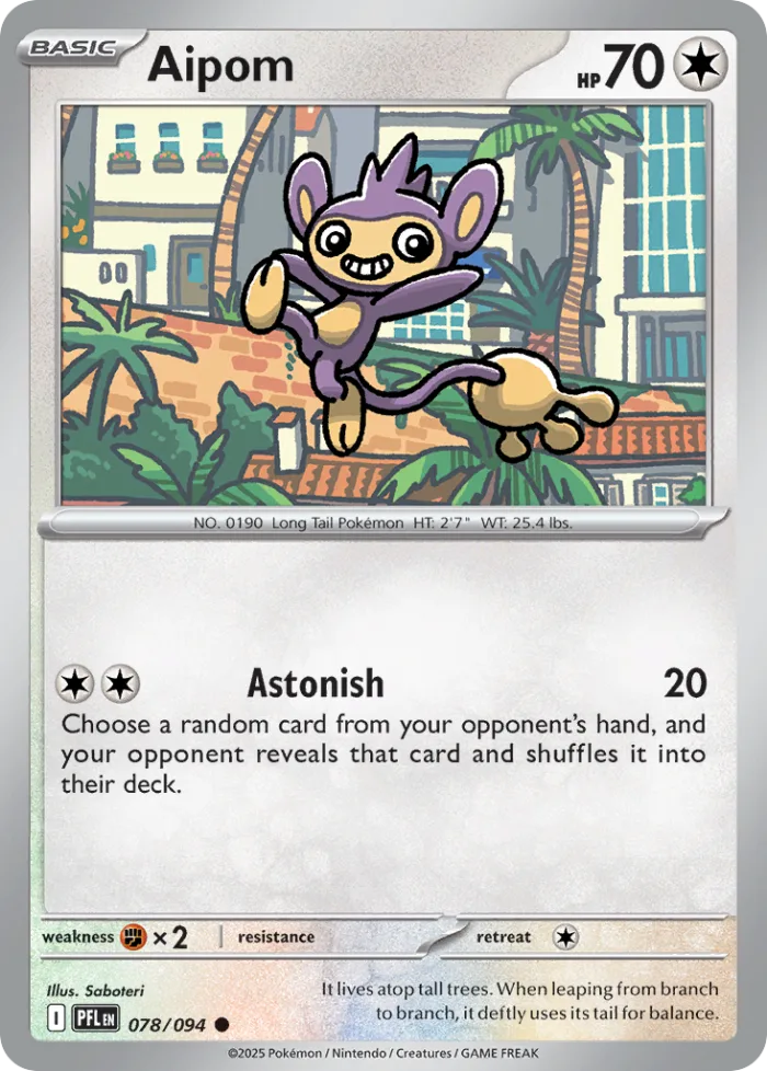 Aipom #78 Phantasmal Flames Pokemon card