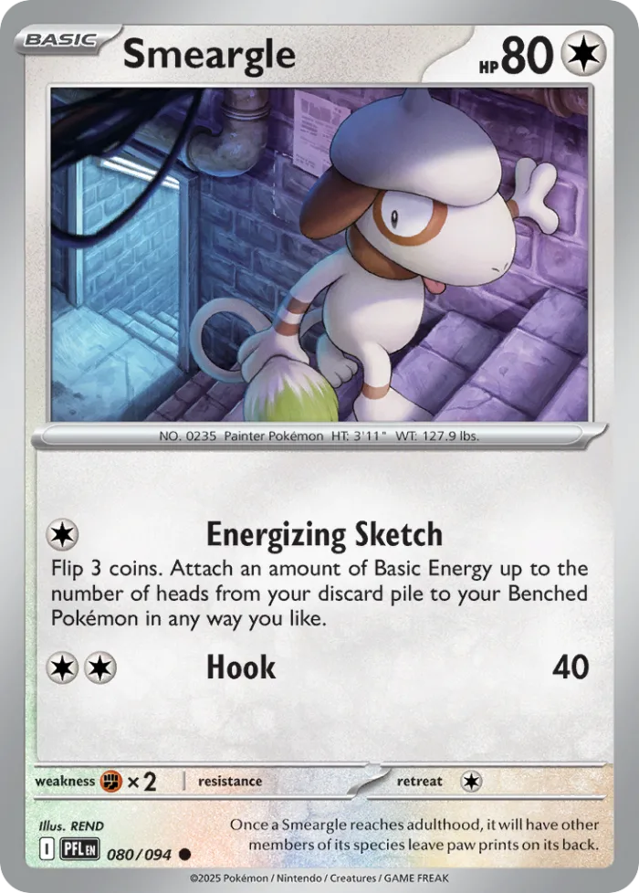 Smeargle #80 Phantasmal Flames Pokemon card