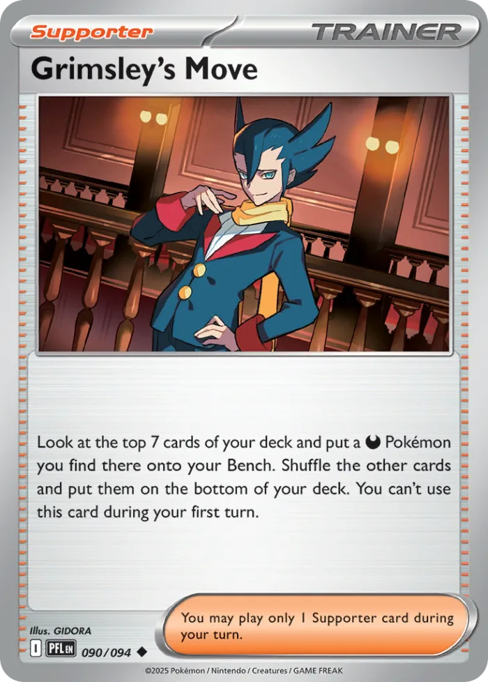 Grimsley's Move #90 Phantasmal Flames Pokemon card