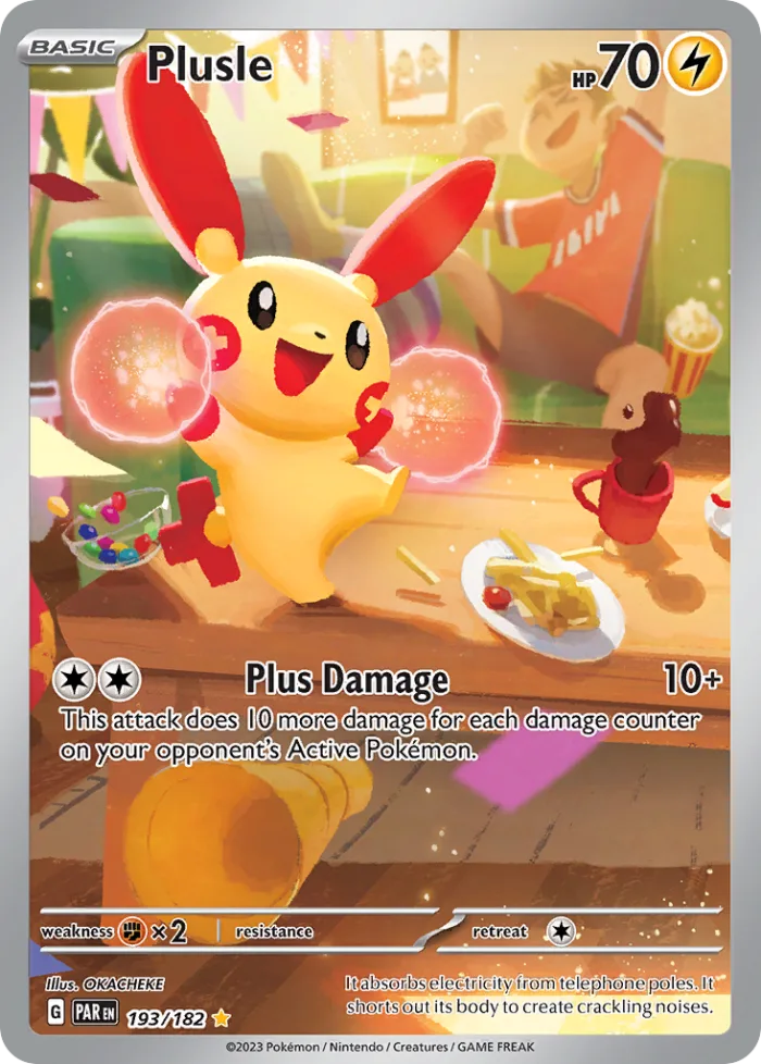 Plusle #193 Paradox Rift Pokemon card