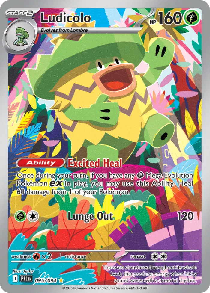 Ludicolo #95 Phantasmal Flames Pokemon card