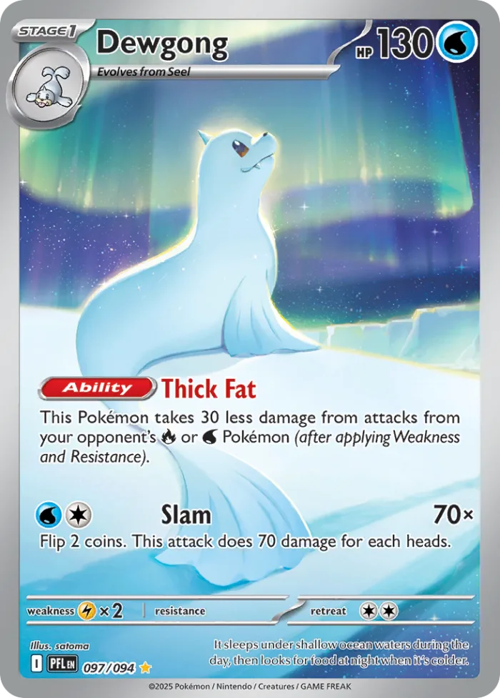 Dewgong #97 Phantasmal Flames Pokemon card