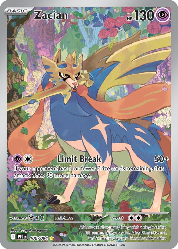 Zacian #100 Phantasmal Flames Pokemon card