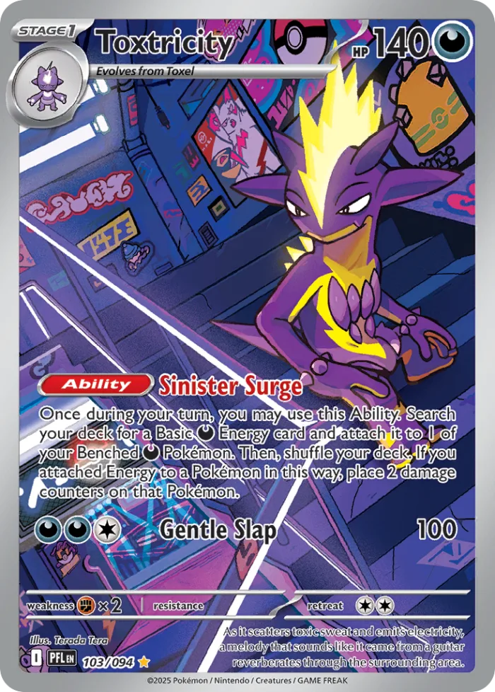 Toxtricity #103 Phantasmal Flames Pokemon card