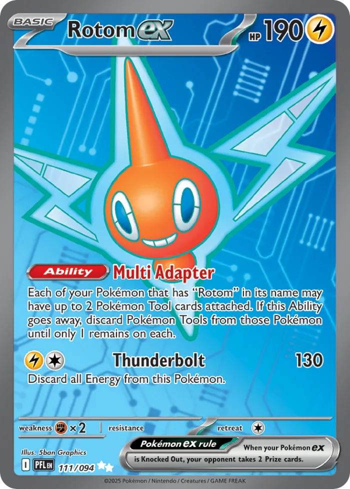 Rotom ex #111 Phantasmal Flames Pokemon card