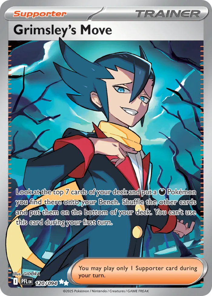 Grimsley's Move #120 Phantasmal Flames Pokemon card