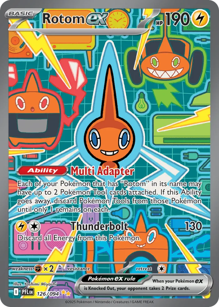 Rotom ex #126 Phantasmal Flames Pokemon card