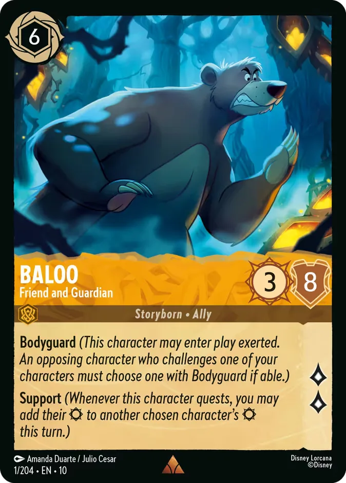 Baloo #1 Whispers in the Well Disney Lorcana card