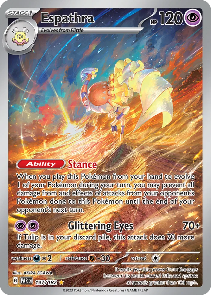 Espathra #197 Paradox Rift Pokemon card