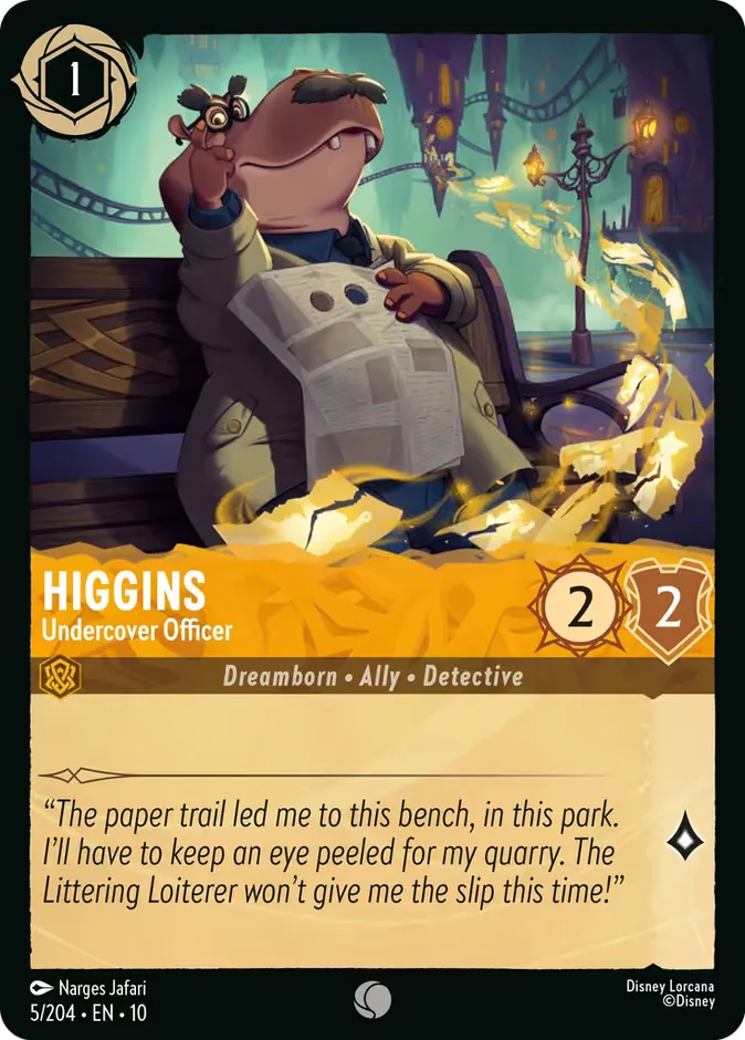 Higgins #5 Whispers in the Well Disney Lorcana card