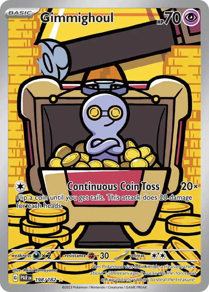 Gimmighoul #198 Paradox Rift Pokemon card