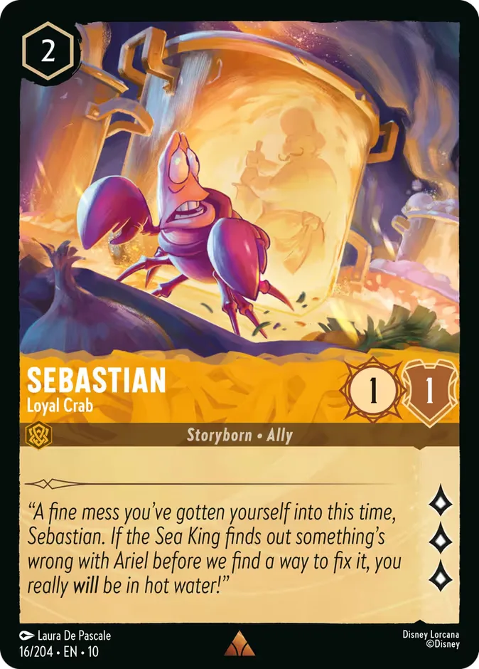 Sebastian #16 Whispers in the Well Disney Lorcana card