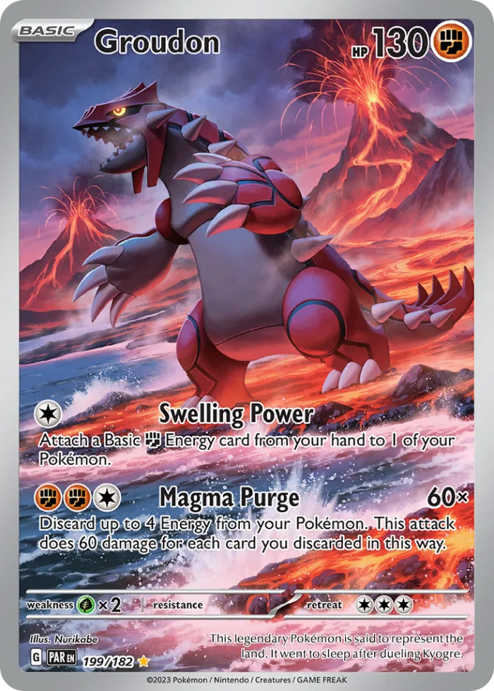 Groudon #199 Paradox Rift Pokemon card
