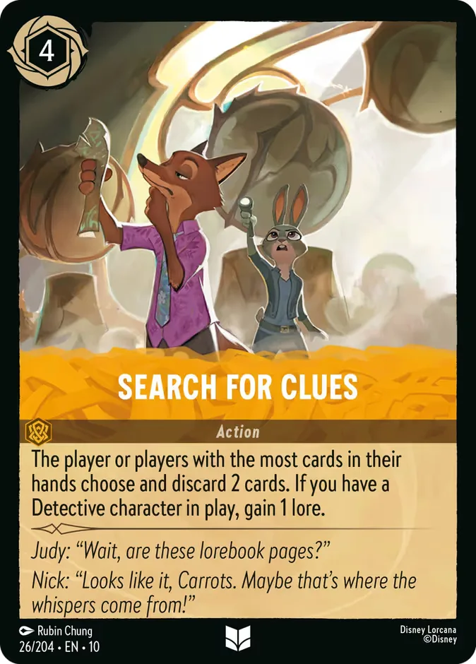 Search for Clues #26 Whispers in the Well Disney Lorcana card