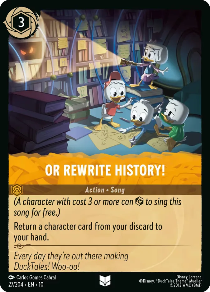 Or Rewrite History! #27 Whispers in the Well Disney Lorcana card