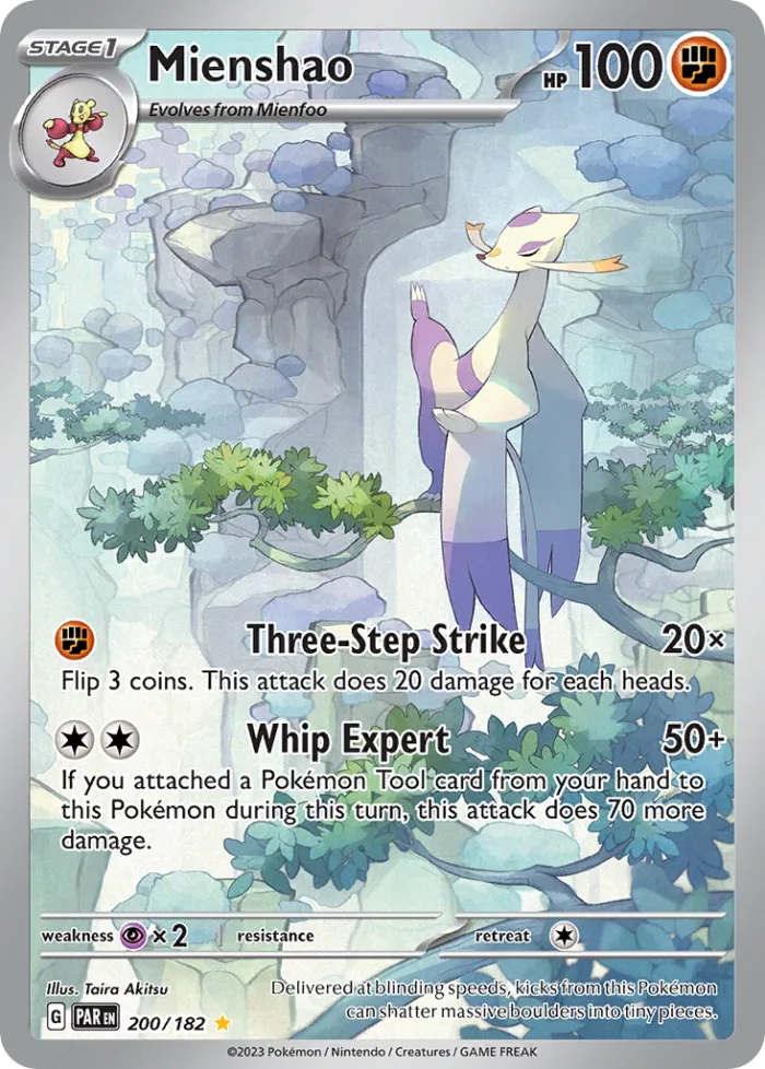 Mienshao #200 Paradox Rift Pokemon card
