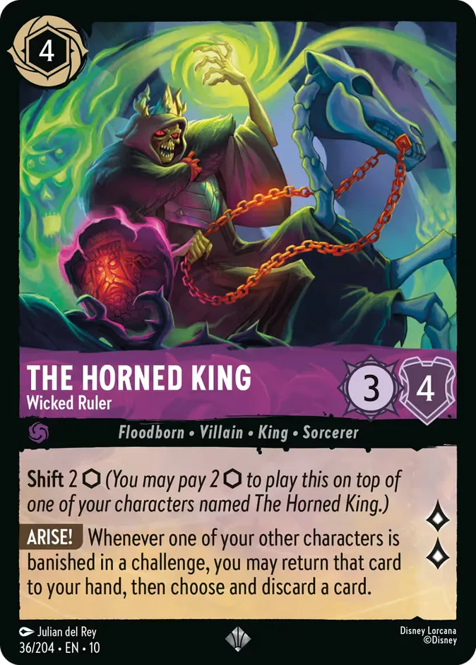 The Horned King #36 Whispers in the Well Disney Lorcana card