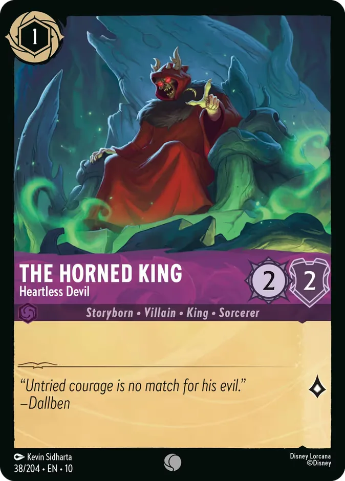 The Horned King #38 Whispers in the Well Disney Lorcana card