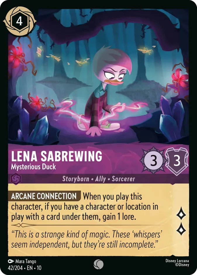 Lena Sabrewing #42 Whispers in the Well Disney Lorcana card