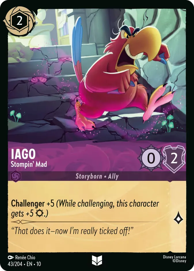 Iago #43 Whispers in the Well Disney Lorcana card